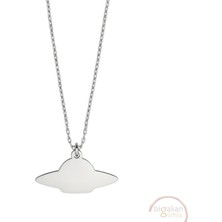 Bigakan Ufo Taşsız Model 925 Ayar Gümüş Kadın Kolye