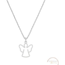 Bigakan Peri Minimal Melek Taşsız Model 925 Ayar Gümüş Kadın Kolye