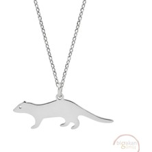 Bigakan Gelincik Sansar Taşsız Model 925 Ayar Gümüş Kadın Kolye