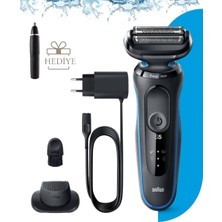 Braun Series 5 Islak Kuru Tıraş Bıçağı ve Makinesi - Burun Temizleme Hediyeli