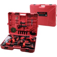 6pcs Usta Elektrikli Alet Seti Şarjlı 21V Spral Taşlama Hilti  Bağ Makas Somun Sökme