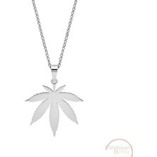 Bigakan Mariyana Yaprağı Taşsız Model 925 Ayar Gümüş Kadın Kolye