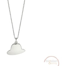 Bigakan Şapka Taşsız Model 925 Ayar Gümüş Kadın Kolye