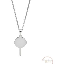 Bigakan Lolipop Şeker Taşsız Model 925 Ayar Gümüş Kadın Kolye