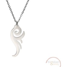 Bigakan Alevli Sembol Taşsız Model 925 Ayar Gümüş Kadın Kolye