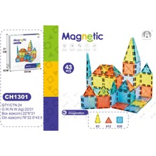 Oydaş Oyuncak 03-CH1301 5,5 cm Manyetik Bloklar 43 Pcs