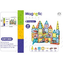 Oydaş Oyuncak 03-CH1302 5,5 cm Manyetik Bloklar 77 Pcs