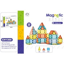 Oydaş Oyuncak 03-CH1300 5,5 cm Manyetik Bloklar 55 Pcs