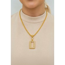 Xtakı Gram Altın Takılan Burgu Zincir Kolye 60CM 1 Gram Uyumlu Altın Kaplama - Gram Altın Çerçeve Uyumlu