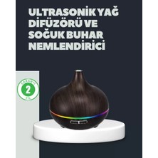 550ML Ultrasonik Hava Nemlendirici ve Aromaterapi Difüzörü Midastech