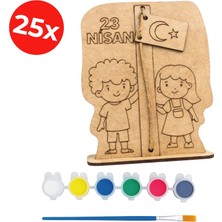 Kidose 23 Nisan Özel Tasarım Hareketli Bayrak Boyama Kiti