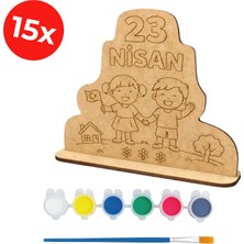 Kidose 23 Nisan Hatıra Boyama Seti – Çocuklar Için Ahşap Boyama