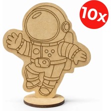 Kidose Astronot Tasarımlı Boyanabilir Ahşap