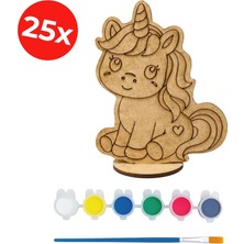 Kidose Unicorn Figürlü Ahşap Boyama Ürünü