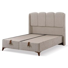 Mona Yatak Balance Tek Kişilik Baza ve Başlık Seti – Krem Rengi Tedi Kumaş Modern Tasarım Dayanıklı Gövde