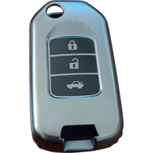 Honda Fc5/h-Rv/c-Rv Anahtar Uyumlu Silikon Oto Anahtar Kumanda Kabı Kılıf Füme Midastech