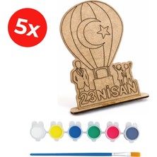 Kidose 23 Nisan Kutlama Temalı Boyanabilir Ahşap