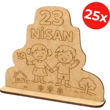 Kidose 23 Nisan Kutlamaları Için Ahşap Boyama Aktivite Ürünü