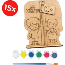 Kidose 23 Nisan Bayrak Hareketli Hatıra Boyama Modeli