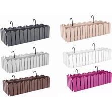 Omnipazar OZN-616 Efes Askılı Balkon Saksı Takımı 9 Litre No:2 6 Renk Karışık