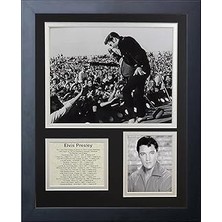 SHC4200 Efsanevi Ölüm Asla Elvis Presley Live Çerçeveli Fotoğraf Kolajı, 11 x 35,6 cm