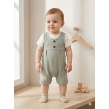iQBaby Efemkids0/9  Ay Kız Bebek Tulum Yıldız Desenli Yenidoğan Bebek Tulum