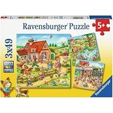 SHC4200 Ravensburger 3X49 Parçalı Puzzle Köyde Tatil