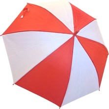 Eleven Markets Kırmızı Beyaz Şemsiye Çocuk Şemsiye 6-12 Yaş