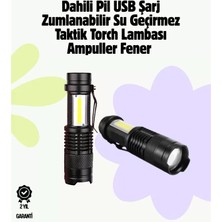 2000 Lümen LED El Feneri - Suya Dayanıklı, Odaklı, Klipsli Midastech
