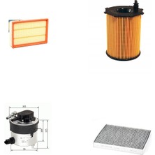 Sardes Filtre Seti Volvo S40 Iı 1.6 D 109 Beygir Dizel 2004-2007 4lü Hava + Yağ F. + Yakıt + Polen