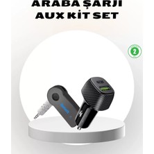 Bluetooth Aux Çevirici ve Pd Destekli Araç Şarj Cihazı 2’li Set Midastech