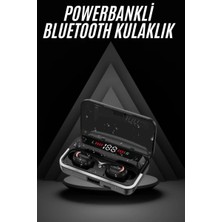 MidasTech Bluetooth Kulaklık Dijital Şarj Göstergeli Powerbankli Bass Özellikli Kablosuz Kulakiçi 5.1 Mik