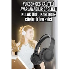 Kulak Üstü Kablosuz Bluetooth Kulaklık Gürültü Önleyici Uzun Şarj Süreli Midastech