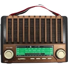 MidasTech KTF-1428 Güneş Paneli Şarjlı Nostaljik Bluetooth Hoparlör – Fm/am/sw Radyo, Usb/sd Desteği,