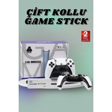 Çift Oyun Kollu 4K Hd Ekran Nostaljik 20.000 Oyunlu Beyaz Game Stick Midastech