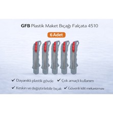 İntora Gfb Plastik Maket Bıçağı Falçata 4510 Profesyonel Maket Bıçağı 6 Adet