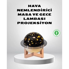MidasTech USB Projeksiyon Gece Lambası ve Hava Nemlendirici – Aromaterapi Destekli, Taşınabilir Mini Mida