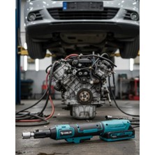 Yandan Sıkma Somun Uyumlu Akülü Cırcır Kolu 21V Güçlü Tork Midastech