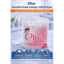 Elise Pamuklu Kulak Çubuğu 100'LÜ 1 Kutu Hijyenik Pamuk Uçlu Kulak Temizleme Çubuğu