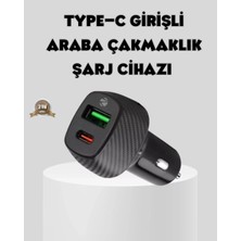 Araç Tipi Hızlı Şarj Adaptörü Type-C Pd USB Çift Port Kompakt Midastech