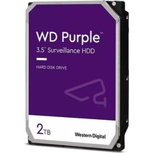 2 Tb Wd 3.5 Purple Sata3 5400RPM 64MB 7/24 Guvenlık WD23PURZ (3 Yıl Resmı Dıst Garantılı)