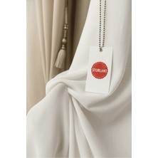 Storlant Lüks Ipek Bambu Tül Perde L Yoğun Doku, Zahmetsiz Şıklık L Kırışmaz L 1/3 Sık Pile