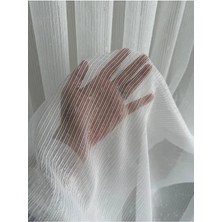 Storlant Nazlı Esintisi Tül Perde | Ince Çizgili Simli Sakallı | 1e3 Kat Sık Pile | Ağır Gramaj | Ütü Istemez