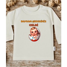 Lupi Bayram Şekeri Yazılı Bebek Body Zıbın Yüzde Yüz Pamuk