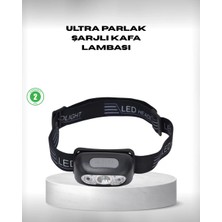 MidasTech Gece Balıkçılığı Için Ultra Parlak Şarjlı Kafa Lambası | 4 Işık Modu + USB Şarj Midast