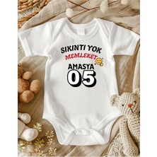 Lupi Amasya Yazılı %100 Pamuklu Bebek Body Zıbın