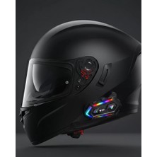 Yeni Nesil Bluetooth 5.3 Motosiklet Intercom Rgb Işıklı 1000M Mesafeli Midastech