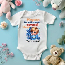 Lupi Teyze Yazılı Bebek Body Zıbın %100 Pamuk