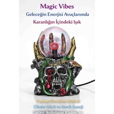 Wolawood Gotik Plazma Küresi Kafatası Fantastik Elektrik Işıklı Enerji Topu Tesla Bobini Dekoratif Lamba Masaüstü Aksesuarı