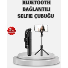 MidasTech Kablosuz Bluetooth Selfie Çubuğu – 360° Dönebilir Başlık, Taşınabilir ve Şık Tasarım Mi